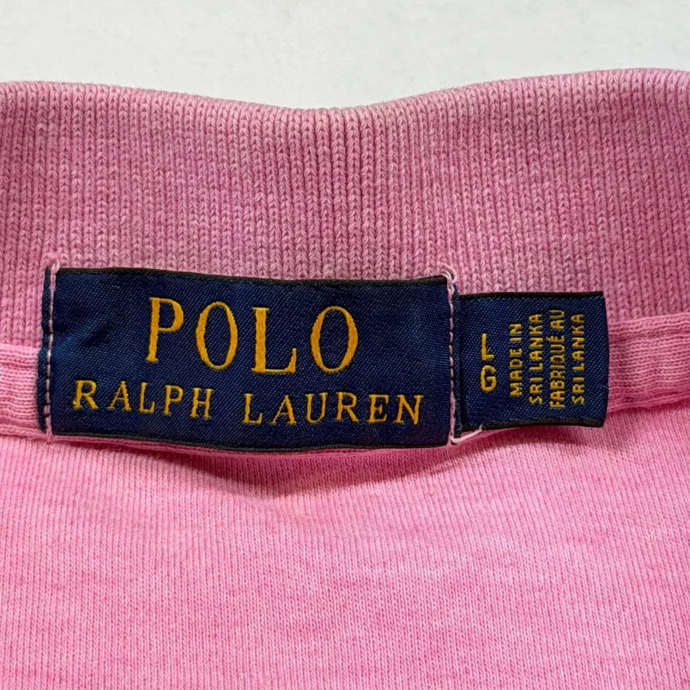 Polo Ralph Lauren Polo Shirt Mens Large Pink Good Heathered Short Sleeve‎ Logo